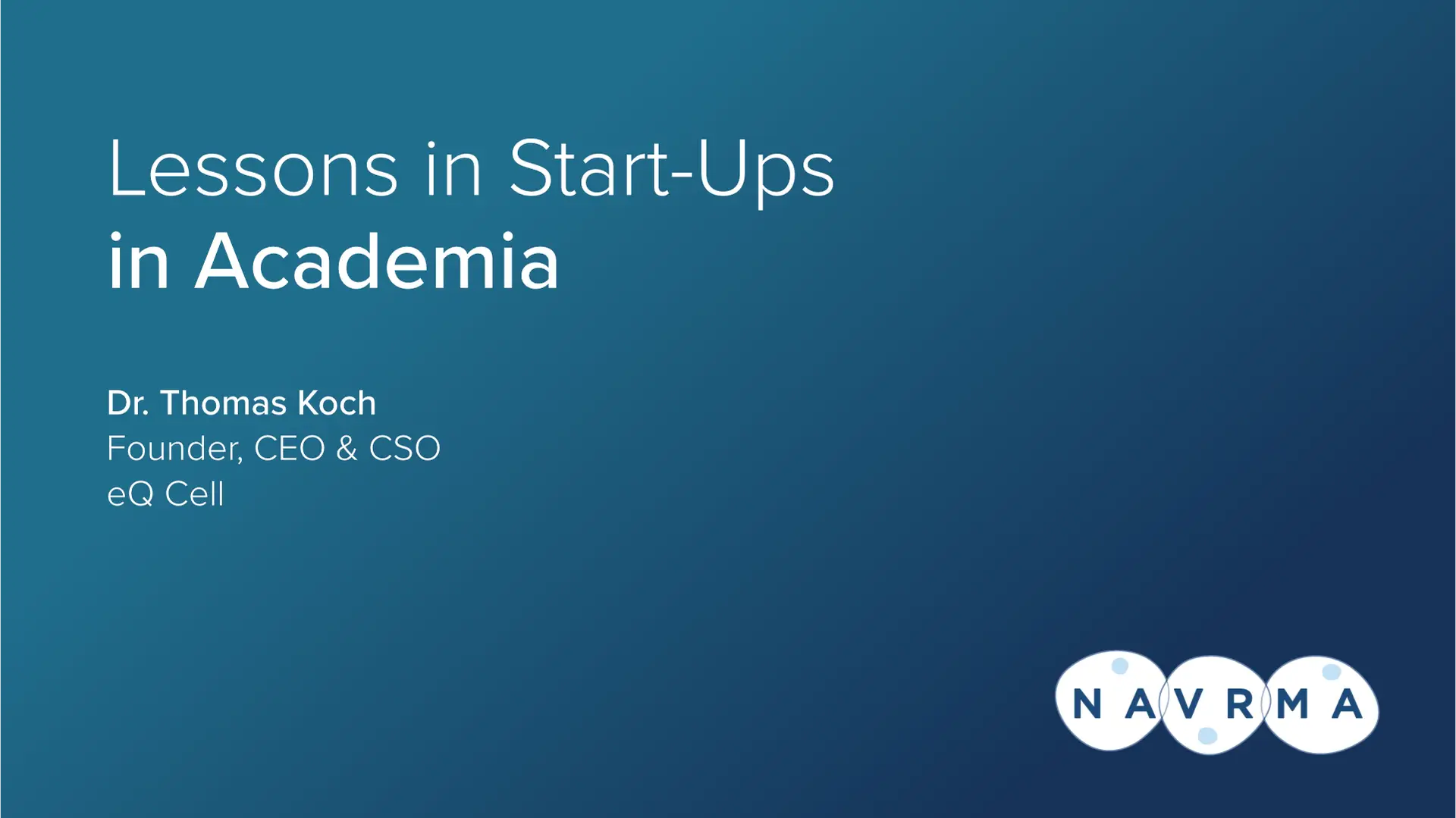 start up lessons in academia